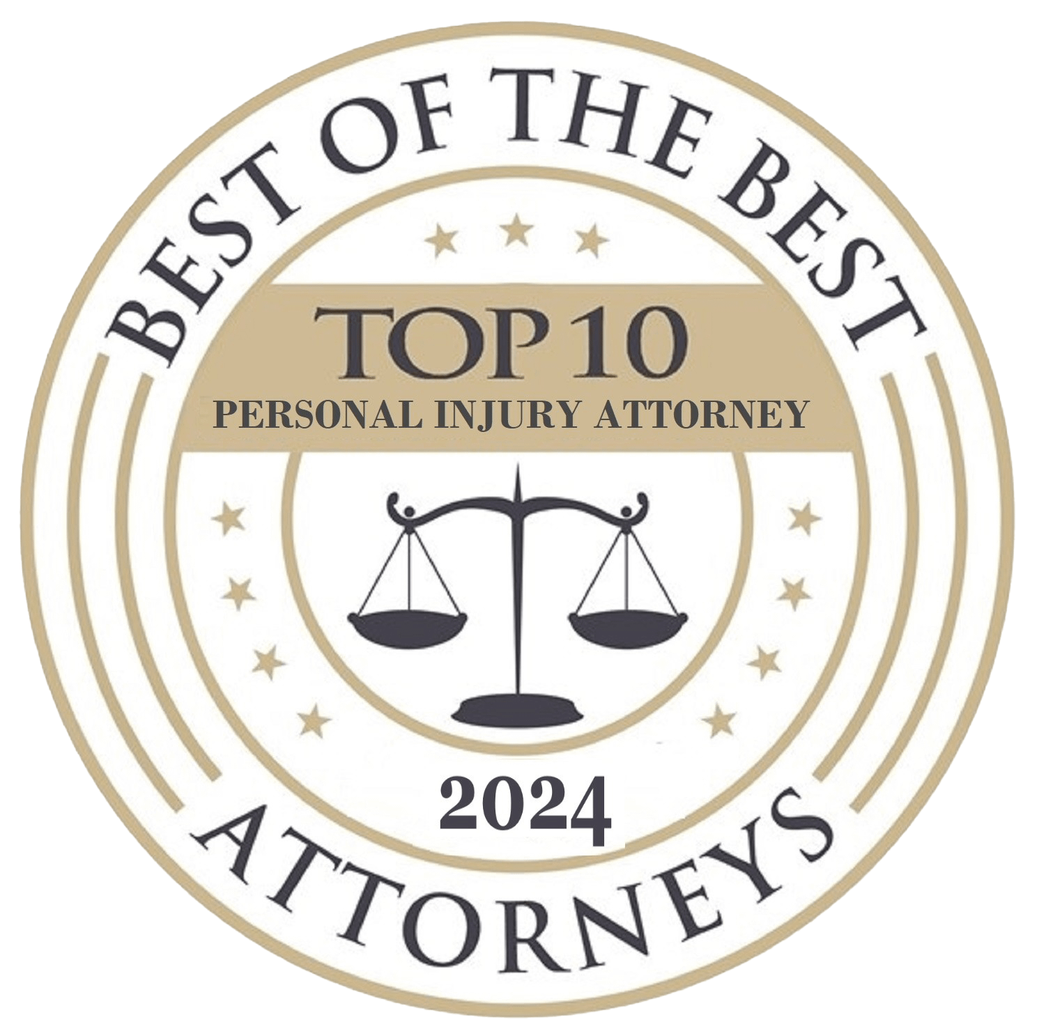 Best of the Best Attorneys Personal Injury Attorney Badge 2024